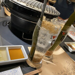 焼肉ホルモン 風土. - 昆布が一本刺さってる