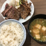 Mori Shouten - 牛たんと厚切りカルビ定食