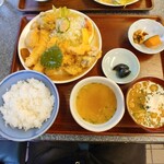 與五郎 - タコイカ天ぷらミックス定食