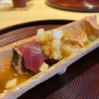 京味 もと井 - カツオとスズキのお造り