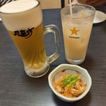 風来坊 - 生ビール、ホワイトジンジャー