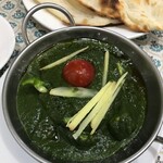 バーワルチー - パラックパニール:ほうれん草とカッテージチーズのカレーmild