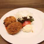 キッチン トーキョー - カニクリームコロッケ定食