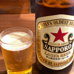 朝〆ほるもん専門店まるじゅう - 瓶ビールは赤星
