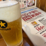 築地市場食堂 - 生ビール165円