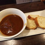 金町製麺 - 牛タンシチューバケット添え