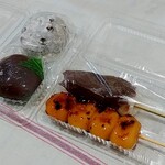 日光屋菓子店 - 塩大福(つぶあん)水饅頭、焼き団子(あん、みたらし)