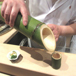 お料理 佐藤 - ぐい飲みも竹