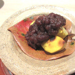 お料理 佐藤 - 焼き栗と餡子