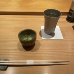 鮨 さかい - 塩銀杏！夏の銀杏とかあるのかな？さわやか！