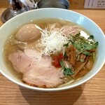 地球の中華そば - 塩MIXワンタン煮玉子（細麺）＋麺大盛