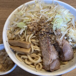 キラメキノトリ - 極太系まぜそば小麦のチカラ（５００ｇ）（ニンニク有り、脂増し）