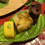 登別温泉　ホテルまほろば - 蛸桜煮・鮃の煮凝り・丸十レモン煮