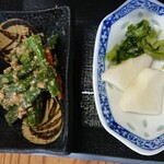 Yamashiro Gorufu Kurabu - 小鉢インゲン豆胡麻和え 漬け物