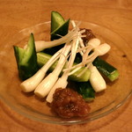 肴や味泉 - エシャレット と きゅうり　(2012/11)