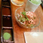 にしや - ３種のタレと　抹茶塩　2009.12