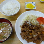 大衆食堂めしどき  - ポークガーリック焼き定食