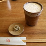 突き出しの自家製わさび漬け。