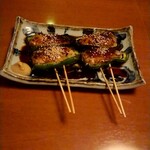 とりびより - ピーマンの肉詰め串