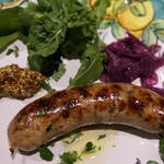 ピッツェリア エ オステリア パドリーノ - 自家製PADORINOサルシッチャの炭火焼きソーセージ１本(100g-880円)