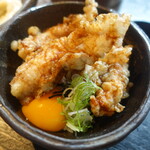 山元麺蔵 - ちょっと小さな鶏ささみ天丼