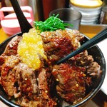 1ポンドのステーキハンバーグ タケル - 特盛ステーキ丼