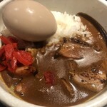 鴨出汁中華蕎麦 麺屋yoshiki - 鴨ミニカレーライス+味玉