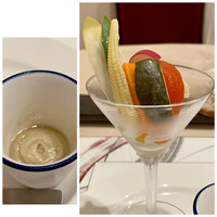 セ シュエット - 野菜のピクルス  バーニャカウダソース
                    彩も良く甘酸っぱいピクルスが美味しいのです。