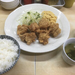 山庄 - 定食の４番　鶏肉の天ぷら