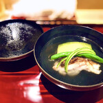 銀座 しのはら - ◎お椀…甘鯛と冬瓜の青柚子の清汁(せいしゅ)仕立