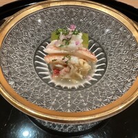 まき村 - 噴火湾の毛蟹の叩いた山芋と味噌掛けと冬瓜