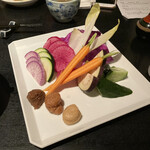 Resutoran Sujuu Masayuki - 生野菜盛り合わせ。