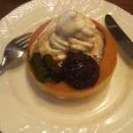 Hoshino Ko Hi Ten - 小倉と抹茶わらび餅のスフレパンケーキ・ソフトクリーム乗せ