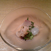御曹司 松六家 - 徳島県鳴門産三種のお造り（しまあじ・つぶ貝・烏賊）すだちで食べたい！