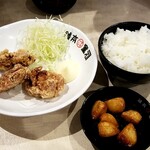 河童ラーメン本舗 - ランチ唐揚げセット