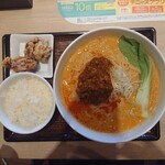 Denizu - 胡麻香る四川風担々麺セット ～鶏の唐揚げ2コ・ミニごはんつき