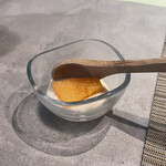 焼き鳥 うま中 - 白和え＆メロン　胡麻豆腐かと思った！うま！