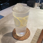 焼き鳥 うま中 - 生搾りレモンサワー