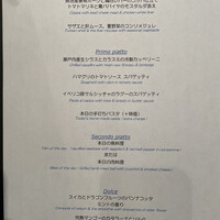 リストランテ・ホンダ - おメニュー。量は一品ずつで充分だった