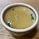 栄一 - 焼鳥丼の鳥スープ