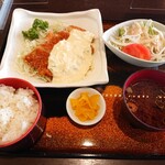 温泉食堂 和呂和呂 - チキン南蛮フライセット(950円→475円)