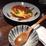 てんぷら 荘司 - 鮭はらこ飯オムレツのせ（絶品）