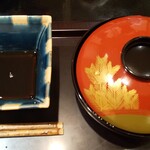 日本料理 太月 - くずきりは黒蜜でいただきます