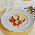 Buono Pesce - 前菜（トマト、生ハム、パルミジャーノ・レッジャーノ）
