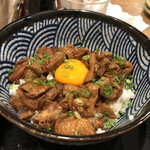 竹乃屋 - とりかわハラミ丼 590円