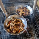 ろばたやき山ろく - 持ち込みなべで親子丼