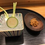 Azuma zushi - ズッキーニ、自家製味噌