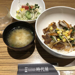 時代屋 - 時代屋カルビ丼 セット￥1,130。