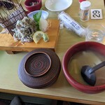 寺泊中央水産 まるなか - チビの頼んだ、アジタタキ定食(税込1,250円)