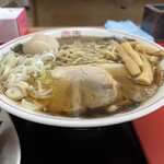 ラーメン もっけだの - ランチセットの中華そばあっさり+味玉（スクラッチクーポン）